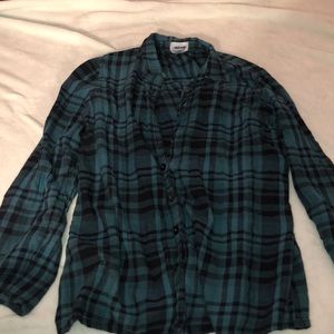 Large blue and black womens flannel (soft quality)